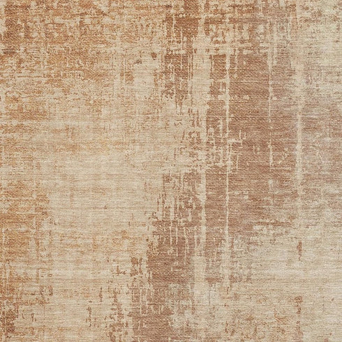 8' X 10' Terra Cotta And Copper Abstract Washable Area Rug With UV Protection