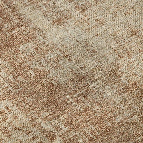 8' X 10' Terra Cotta And Copper Abstract Washable Area Rug With UV Protection