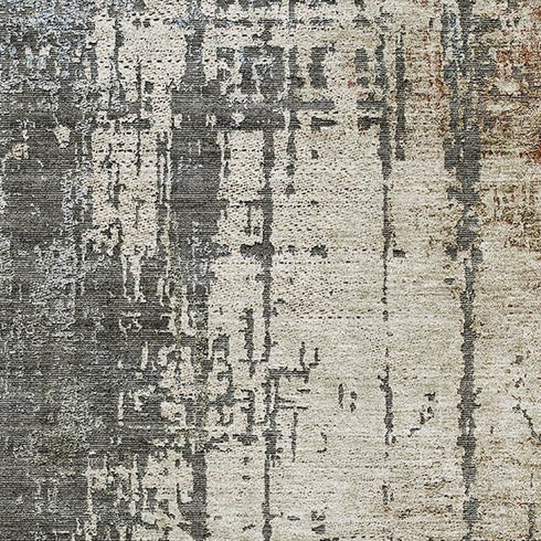 8' X 10' Beige Gray And Brown Abstract Washable Area Rug With UV Protection