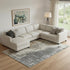 8' X 10' Beige Gray And Brown Abstract Washable Area Rug With UV Protection