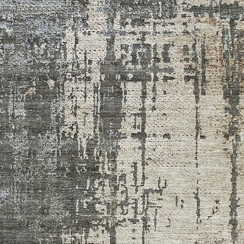 9' X 12' Beige Gray And Brown Abstract Washable Area Rug With UV Protection