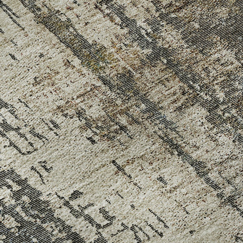 9' X 12' Beige Gray And Brown Abstract Washable Area Rug With UV Protection