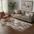 5' X 8' Chocolate Ivory And Rust Southwestern Washable Area Rug With UV Protection