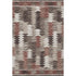 5' X 8' Chocolate Ivory And Rust Southwestern Washable Area Rug With UV Protection