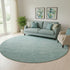8' Aqua And Teal Abstract Washable Round Rug With UV Protection