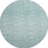 8' Aqua And Teal Abstract Washable Round Rug With UV Protection