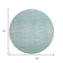 8' Aqua And Teal Abstract Washable Round Rug With UV Protection