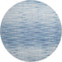 8' Blue And Ivory Abstract Washable Round Rug With UV Protection