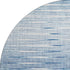 8' Blue And Ivory Abstract Washable Round Rug With UV Protection