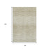 8' X 10' Khaki And Beige Abstract Washable Area Rug With UV Protection