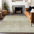 8' X 10' Khaki And Beige Abstract Washable Area Rug With UV Protection