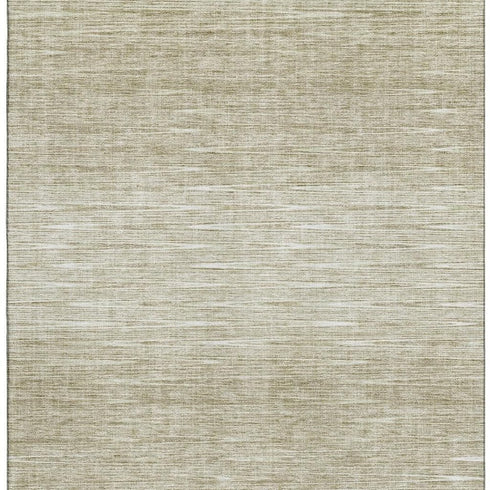8' X 10' Khaki And Beige Abstract Washable Area Rug With UV Protection