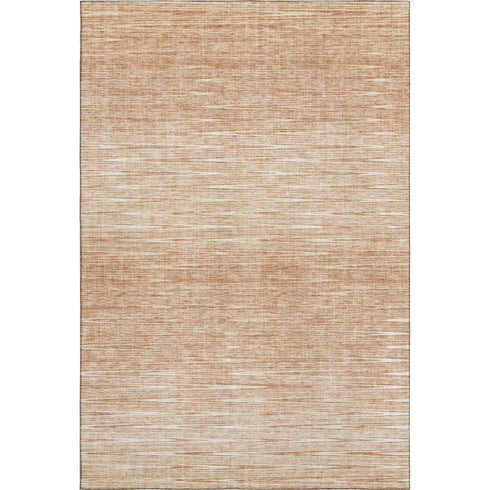 5' X 8' Salmon And Ivory Abstract Washable Area Rug With UV Protection