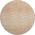 8' Salmon And Ivory Abstract Washable Round Rug With UV Protection