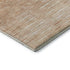 8' Salmon And Ivory Abstract Washable Round Rug With UV Protection