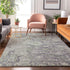 8' X 10' Plum And Purple Floral Washable Area Rug With UV Protection