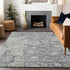 8' X 10' Plum And Purple Floral Washable Area Rug With UV Protection