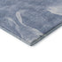 8' Blue And Ivory Abstract Washable Round Rug With UV Protection