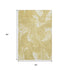 5' X 8' Gold And Ivory Abstract Washable Area Rug With UV Protection