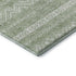 8' Artichoke Green And Ivory Southwestern Washable Round Rug With UV Protection