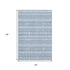 5' X 8' Blue And Ivory Southwestern Washable Area Rug With UV Protection