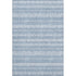 5' X 8' Blue And Ivory Southwestern Washable Area Rug With UV Protection