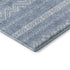 5' X 8' Blue And Ivory Southwestern Washable Area Rug With UV Protection