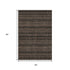 5' X 8' Chocolate And Gray Southwestern Washable Area Rug With UV Protection