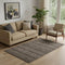 5' X 8' Chocolate And Gray Southwestern Washable Area Rug With UV Protection