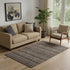 5' X 8' Chocolate And Gray Southwestern Washable Area Rug With UV Protection