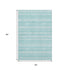 5' X 8' Teal And Ivory Southwestern Washable Area Rug With UV Protection
