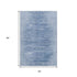5' X 8' Blue And Ivory Abstract Washable Area Rug With UV Protection