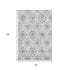 8' X 10' Silver And Gray Medallion Washable Area Rug With UV Protection