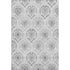 8' X 10' Silver And Gray Medallion Washable Area Rug With UV Protection