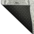 8' X 10' Silver And Gray Medallion Washable Area Rug With UV Protection