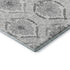 8' X 10' Silver And Gray Medallion Washable Area Rug With UV Protection