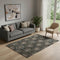 5' X 8' Black Brown And Gray Medallion Washable Area Rug With UV Protection