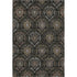 5' X 8' Black Brown And Gray Medallion Washable Area Rug With UV Protection