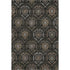 5' X 8' Black Brown And Gray Medallion Washable Area Rug With UV Protection