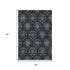 5' X 8' Blue And Charcoal Medallion Washable Area Rug With UV Protection
