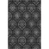 8' X 10' Gray And Silver Medallion Washable Area Rug With UV Protection