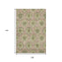 9' X 12' Olive Green And Copper Medallion Washable Area Rug With UV Protection