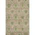 9' X 12' Olive Green And Copper Medallion Washable Area Rug With UV Protection