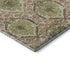 9' X 12' Olive Green And Copper Medallion Washable Area Rug With UV Protection