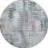 8' Green Purple And Gray Abstract Washable Round Rug With UV Protection