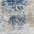 5' X 8' Blue Taupe And Ivory Abstract Washable Area Rug With UV Protection
