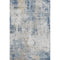 8' X 10' Blue Taupe And Ivory Abstract Washable Area Rug With UV Protection