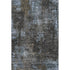 5' X 8' Graphite Blue And Copper Abstract Washable Area Rug With UV Protection
