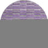 8' Purple And Gray Striped Washable Round Rug With UV Protection