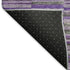 8' Purple And Gray Striped Washable Round Rug With UV Protection
